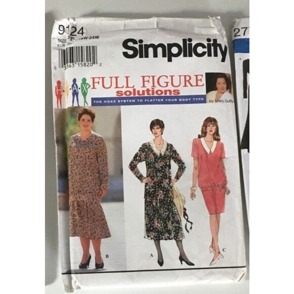 Sewing Patterns Mixed 3 Lot Women's Dresses Plus Size 18W thru 28W New Uncut A17 - Picture 3 of 5